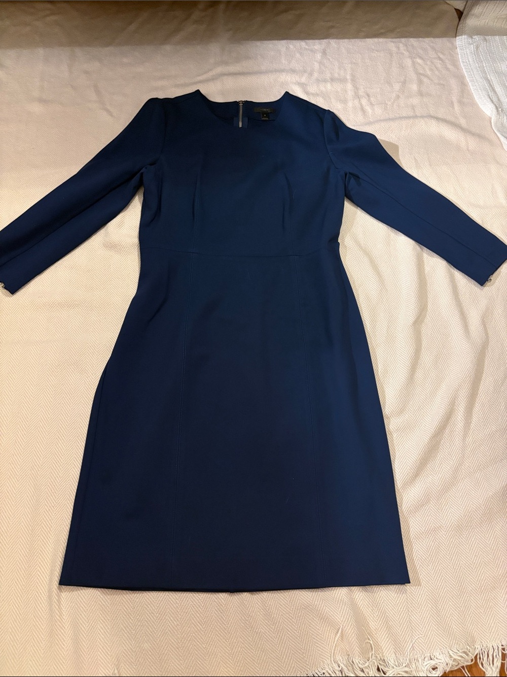J. Crew Navy Long-Sleeve Sheath Dress